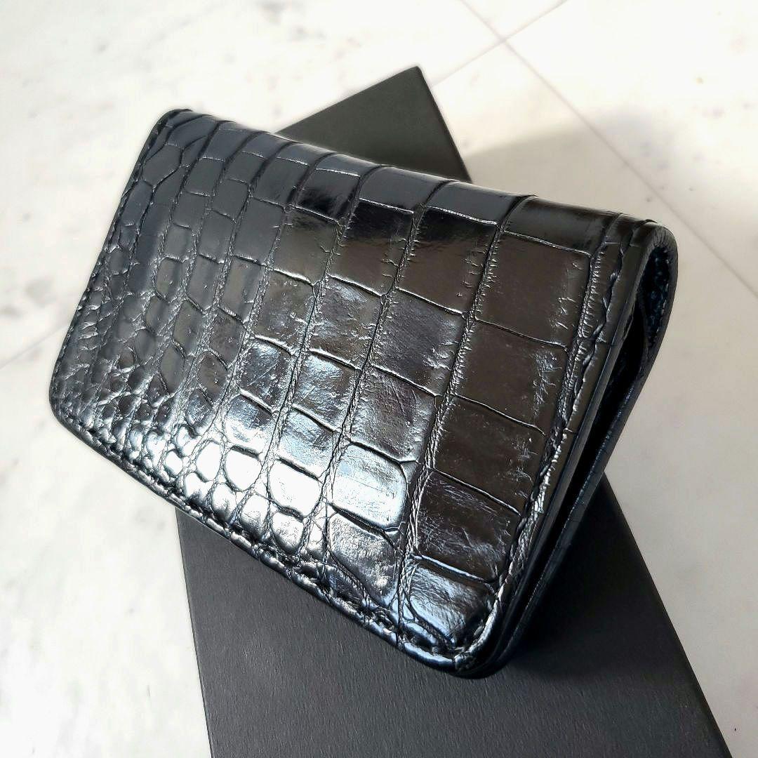 美品 サムライクラフト 折り財布 B-10 クロコダイル リザード ショルダー