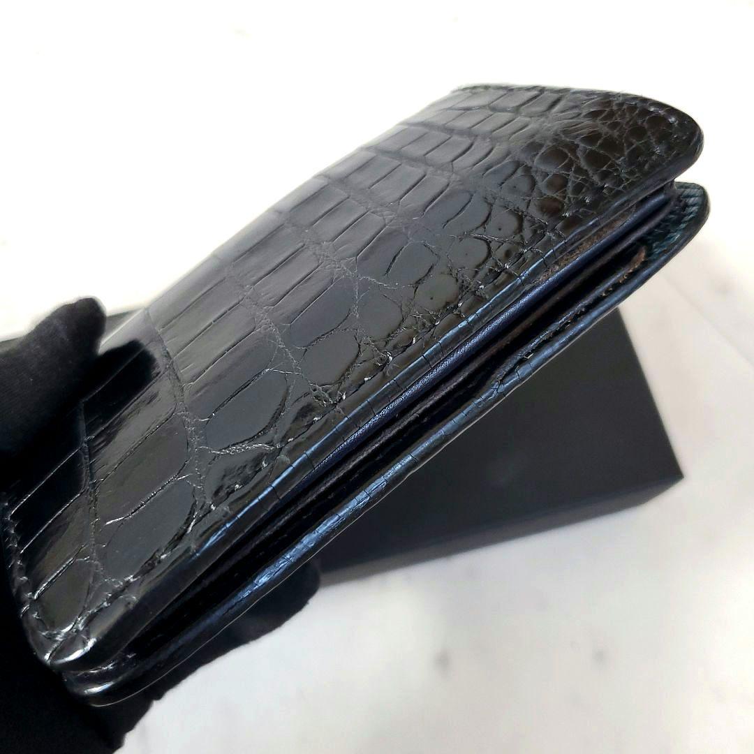 美品 サムライクラフト 折り財布 B-10 クロコダイル リザード ショルダー