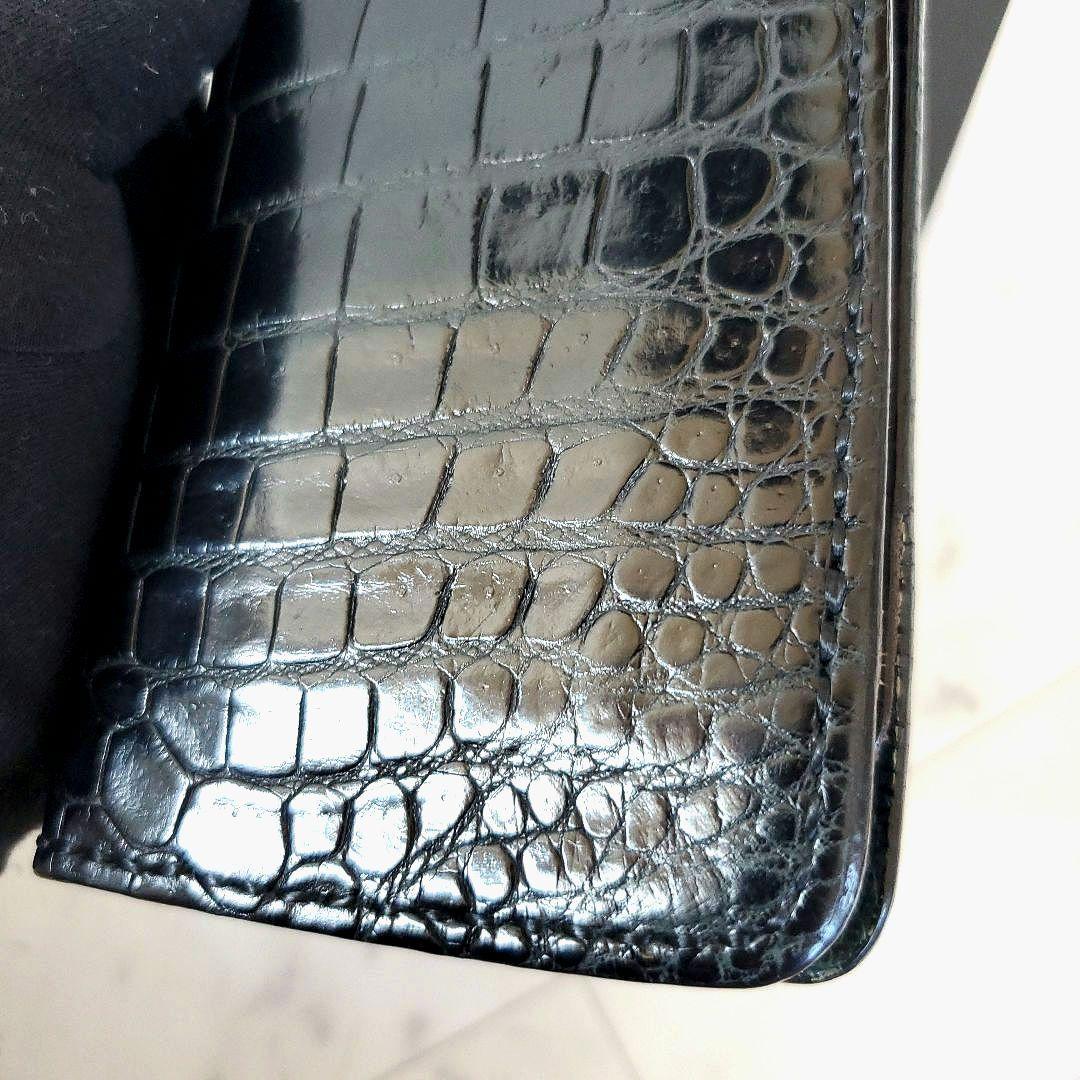 美品 サムライクラフト 折り財布 B-10 クロコダイル リザード ショルダー