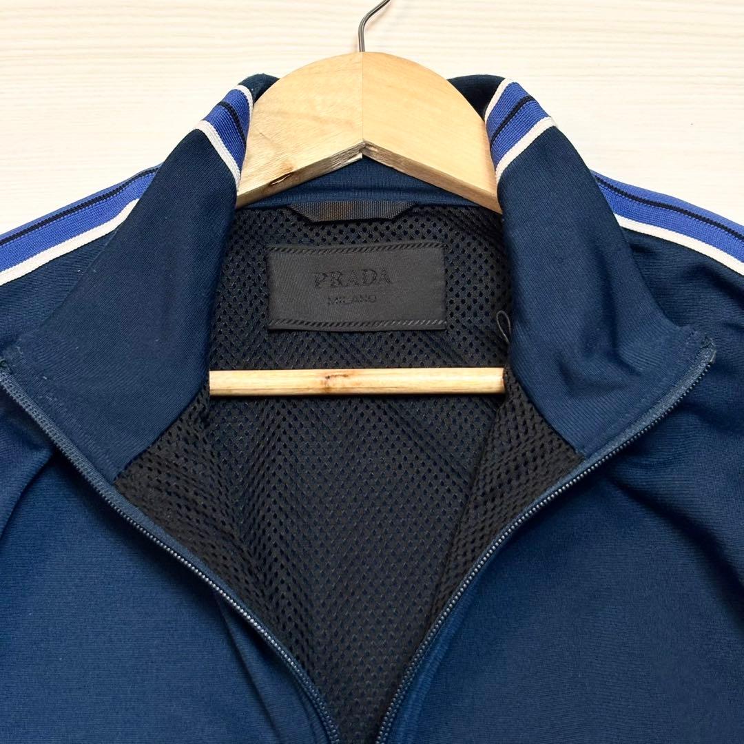 美品 PRADA セットアップ トラックジャケット ラバーロゴ サイドライン L
