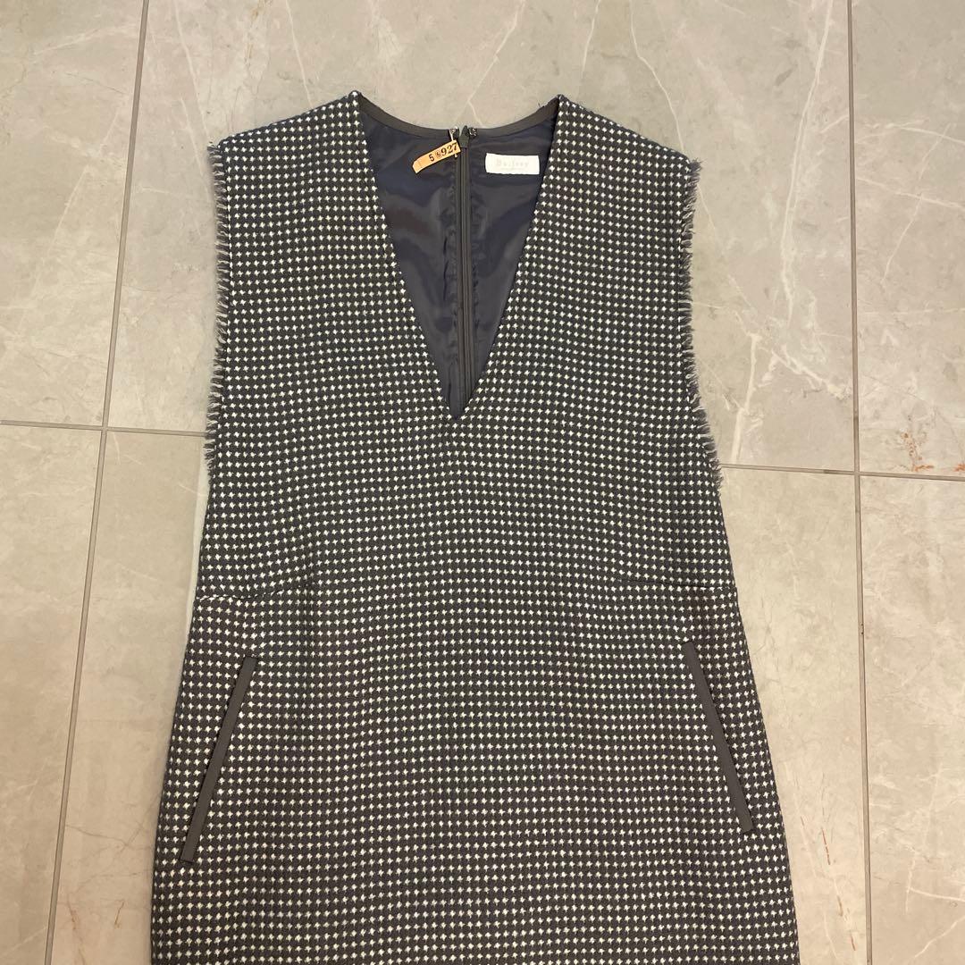 ボールジィ ワッフルツイード キーネックワンピース トゥモローランド