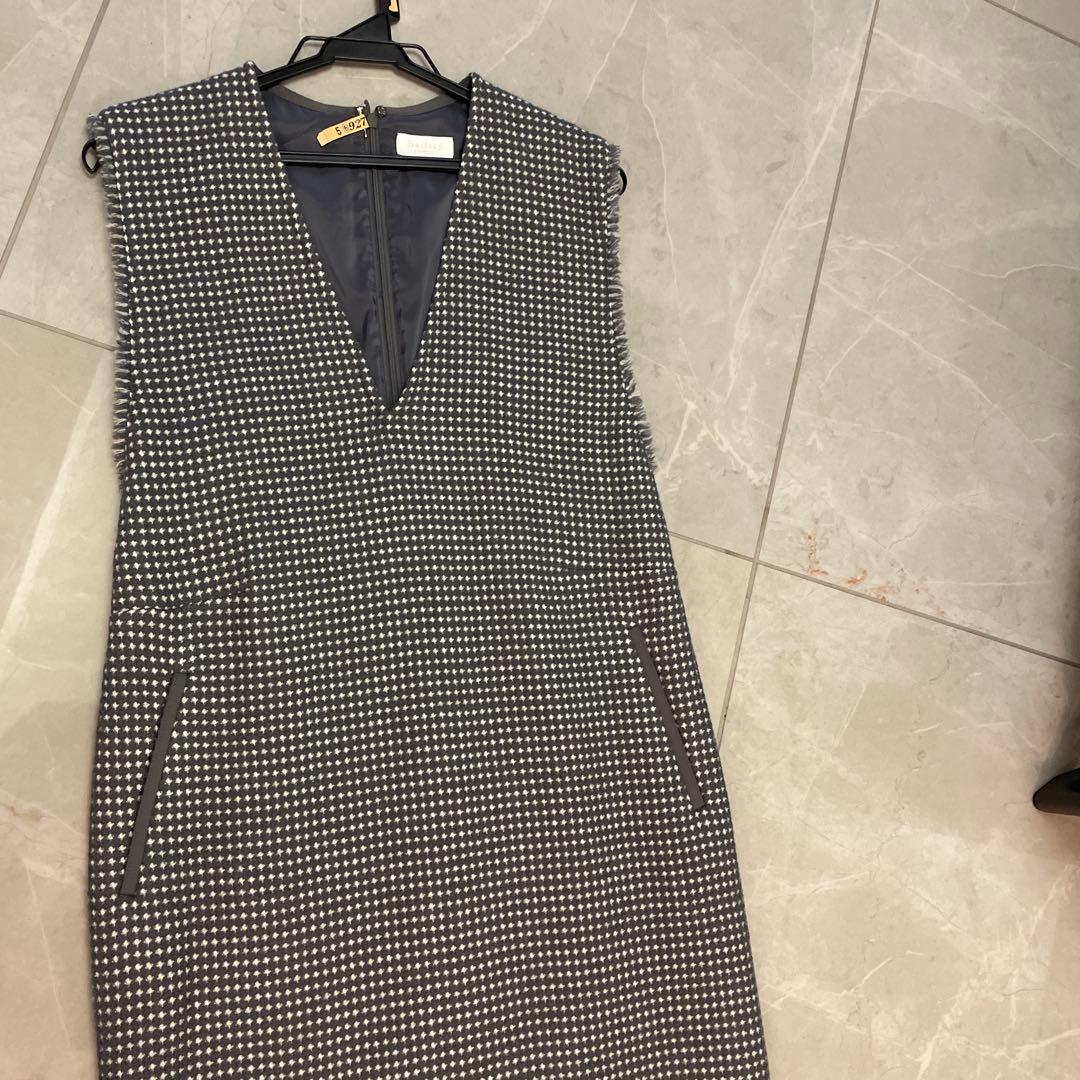 ボールジィ ワッフルツイード キーネックワンピース トゥモローランド