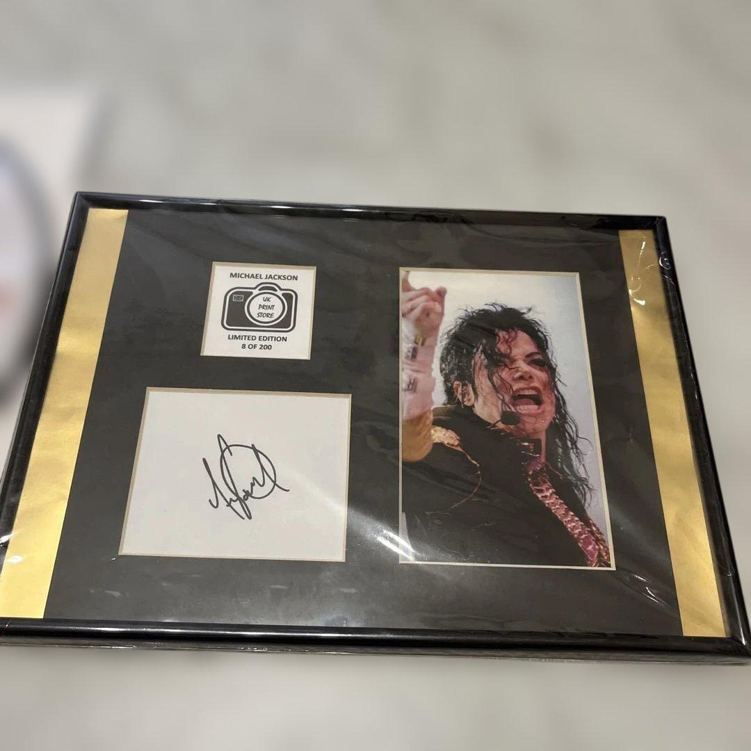 マイケルジャクソン MichaelJackson LP レコード サイン額縁