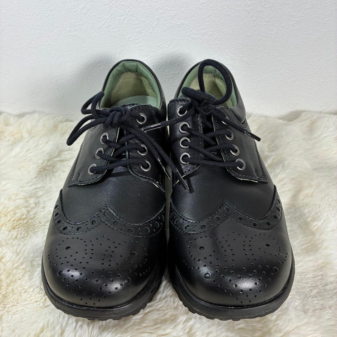 【Xsensible】 極美品　ストレッチウォーカー 37 黒　革　健康　綺麗