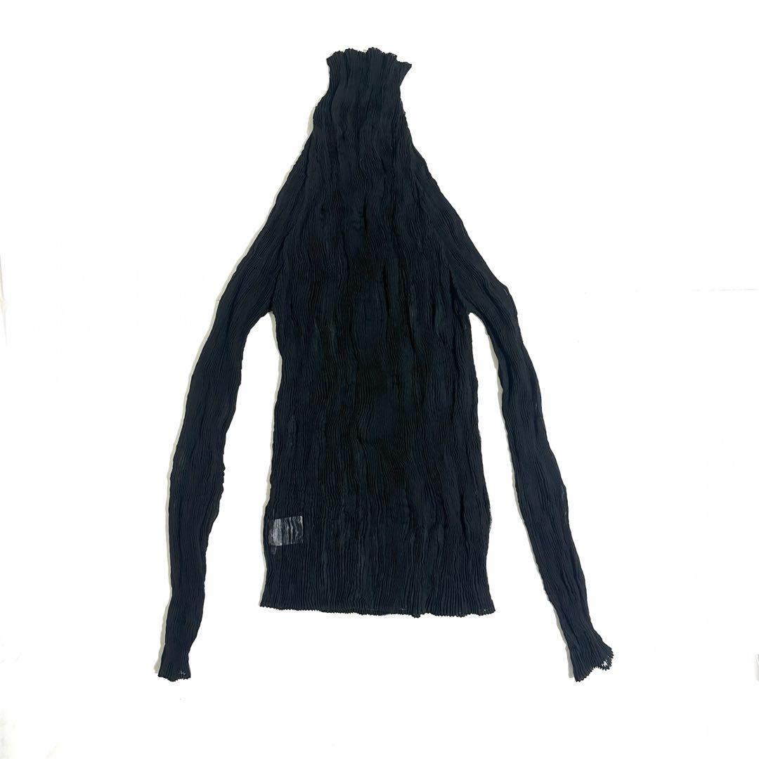 ISSEY MIYAKE シフォンツイスト ハイネック カットソー プリーツ