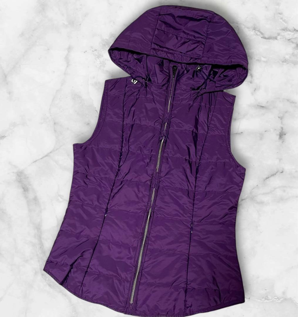 MaxMara　サイズ40　ロングチェスターコート　インナーダウン付 パープル