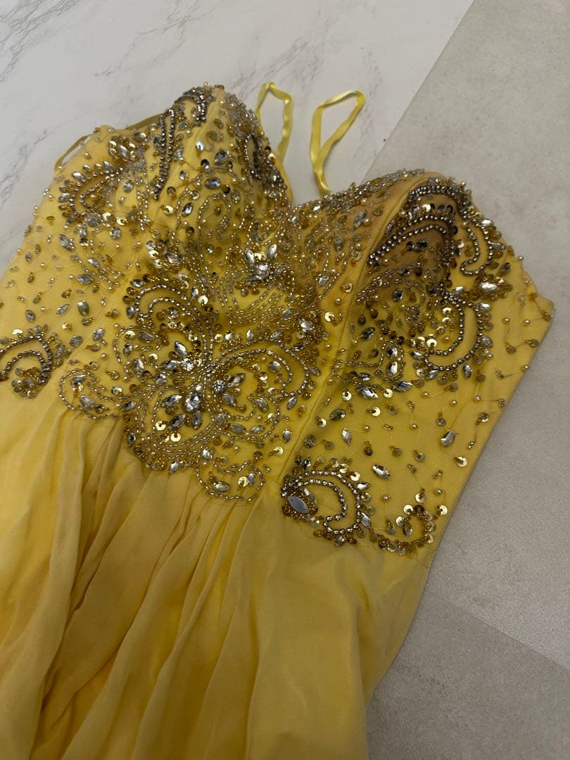 Eau Souage イエローロングドレス