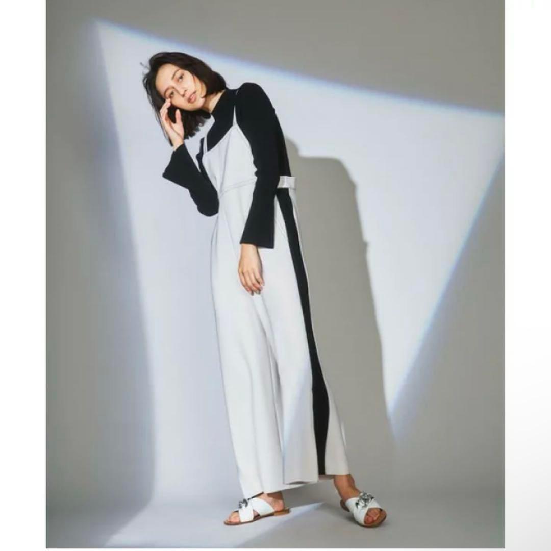 ももGRACE CONTINENTAL大人配色サロペット ワイドシルエット