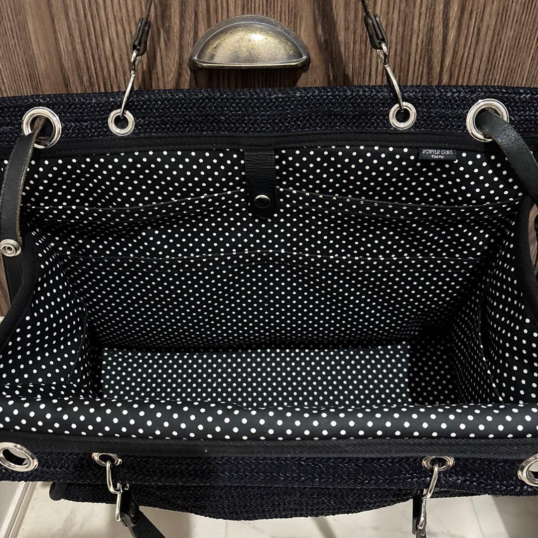 ☆PORTER☆ 希少黒ポーター　トートバッグ　カゴバッグ　A4 大容量　肩掛け