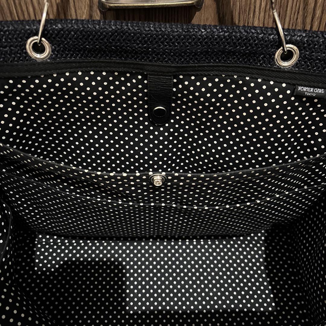 ☆PORTER☆ 希少黒ポーター　トートバッグ　カゴバッグ　A4 大容量　肩掛け