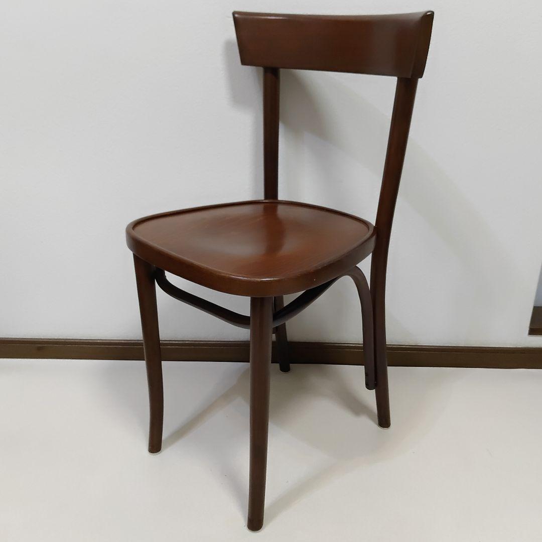 ③④ 2脚 フランス アンティーク レストラン ウッドチェア ベントウッドチェア