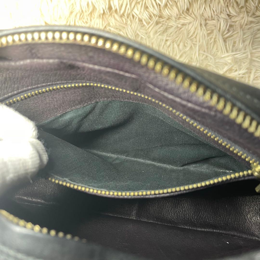 【レア✨】GUCCI ショルダーバッグ　スウェード　レザー シェリーライン