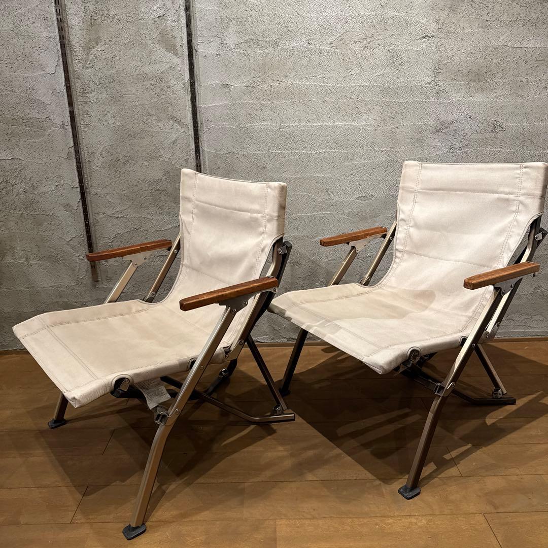 【ガリレオ】 Peak ローチェアショート アイボリー　２脚ペア