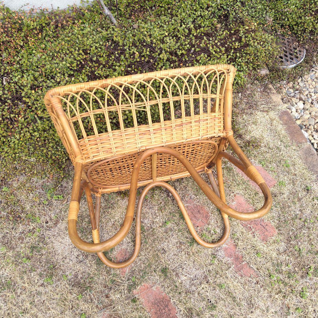 籐かご 収納 お風呂場 洗面所 昭和レトロ 自然素材 ランドリー