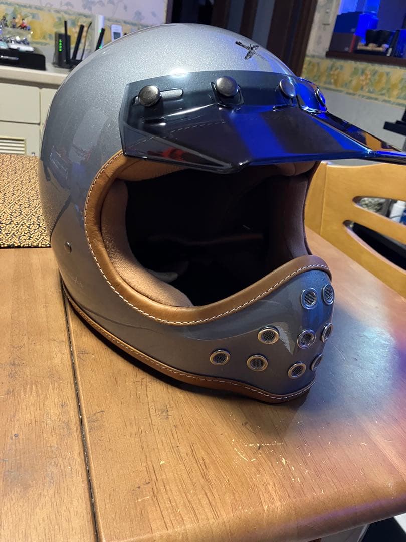 【超美品】アクサー製レトロ モトX フルフェイスヘルメット XLサイズ