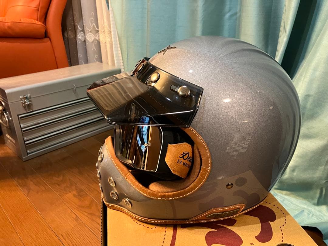 【超美品】アクサー製レトロ モトX フルフェイスヘルメット XLサイズ