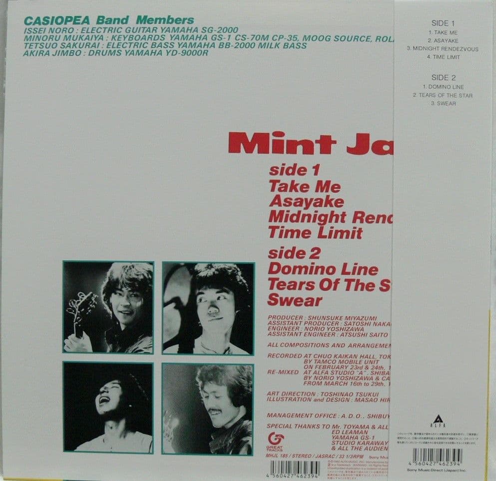 [未使用品 アナログレコードLP 再販盤]　CASIOPEA　MINT JAMS