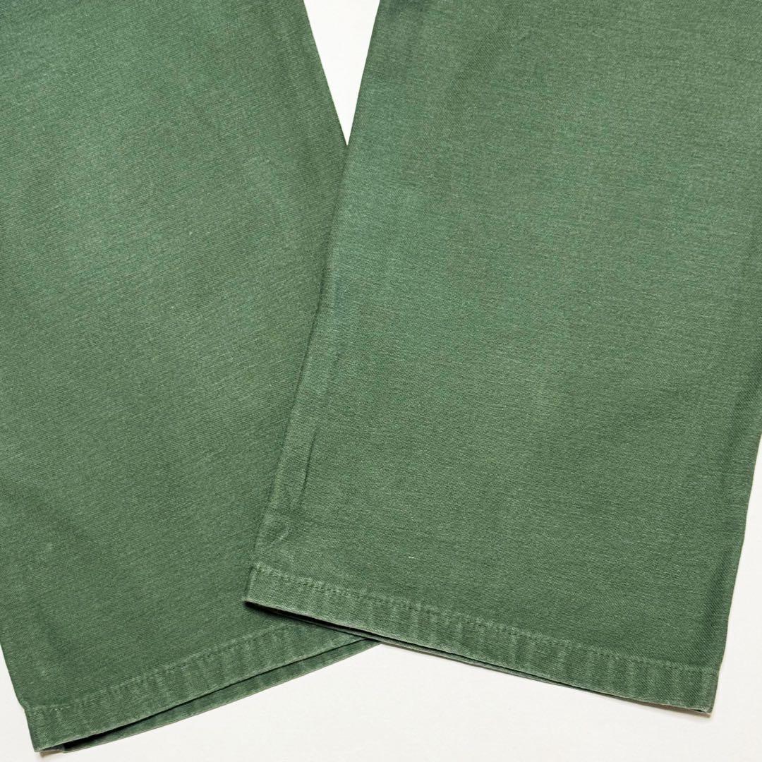 ■GUNG HO/ガンホー ベイカーパンツ カーキグリーンW32美品■