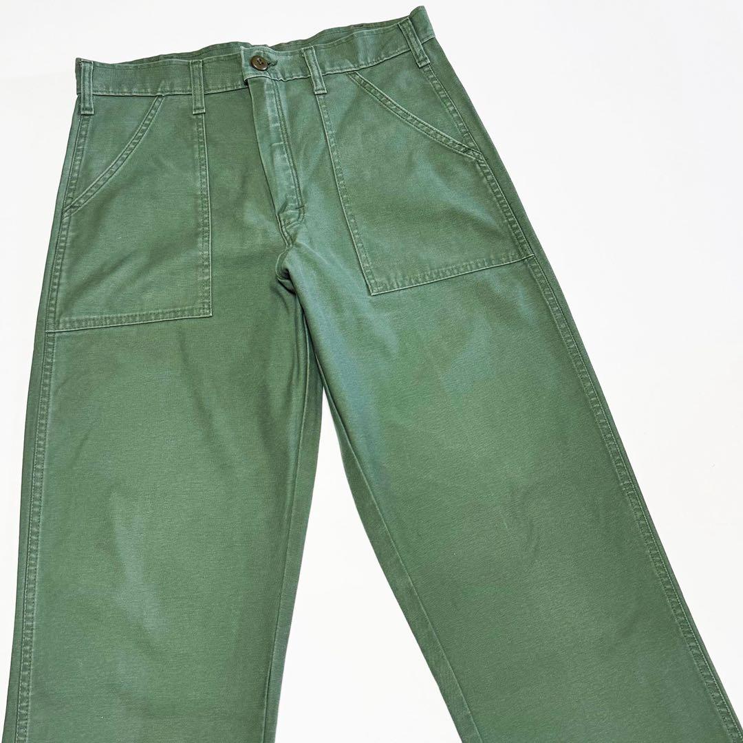 ■GUNG HO/ガンホー ベイカーパンツ カーキグリーンW32美品■