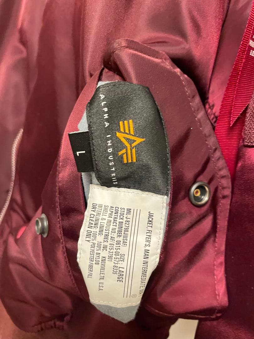 ALPHA MA-1 フライトジャケット マルーン