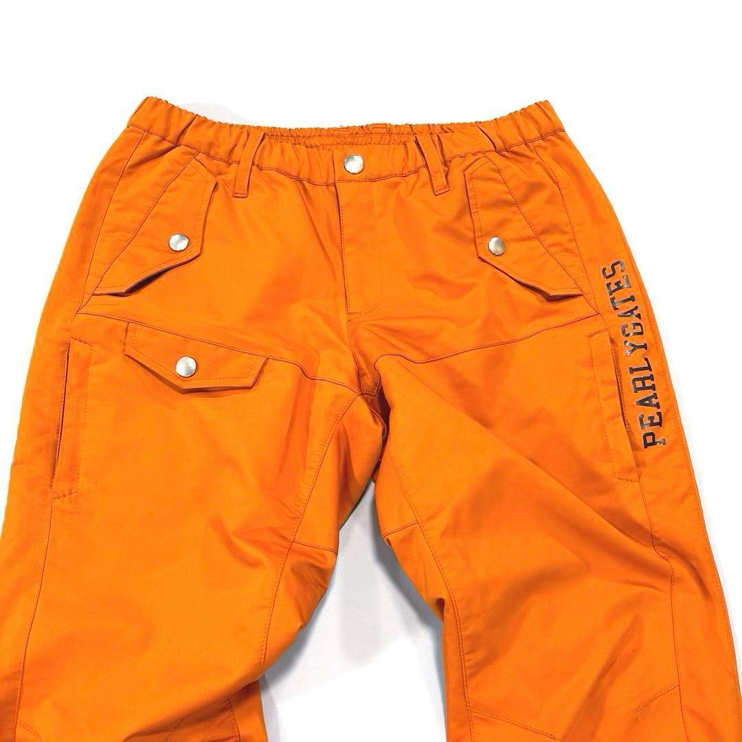 パーリーゲイツ　2/L 蓄熱　ロングパンツ　オレンジ　ウエストゴム　ドロスト