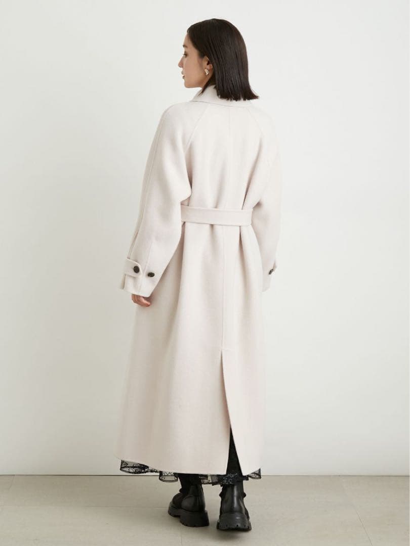 リリーブラウン リバーロングコート　ピンク