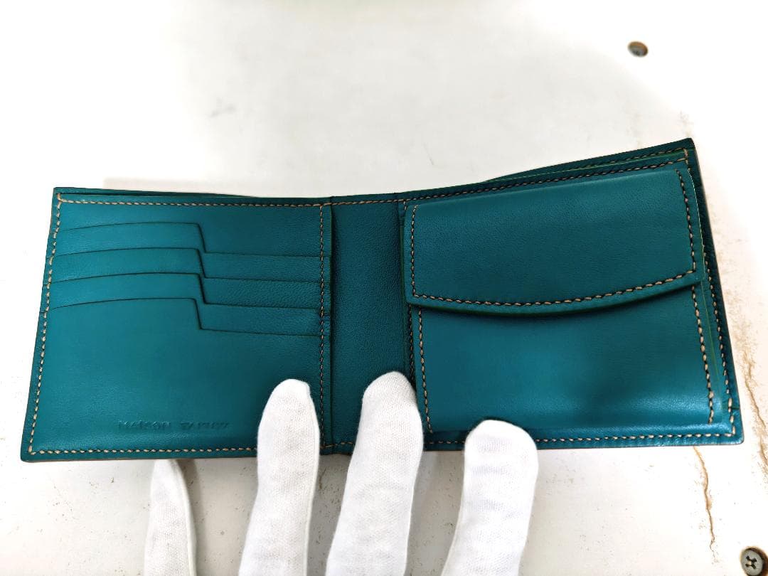 新品同様品 メゾンタクヤ T5 シュランケンカーフ 小銭入れ付き 二つ折り 財布