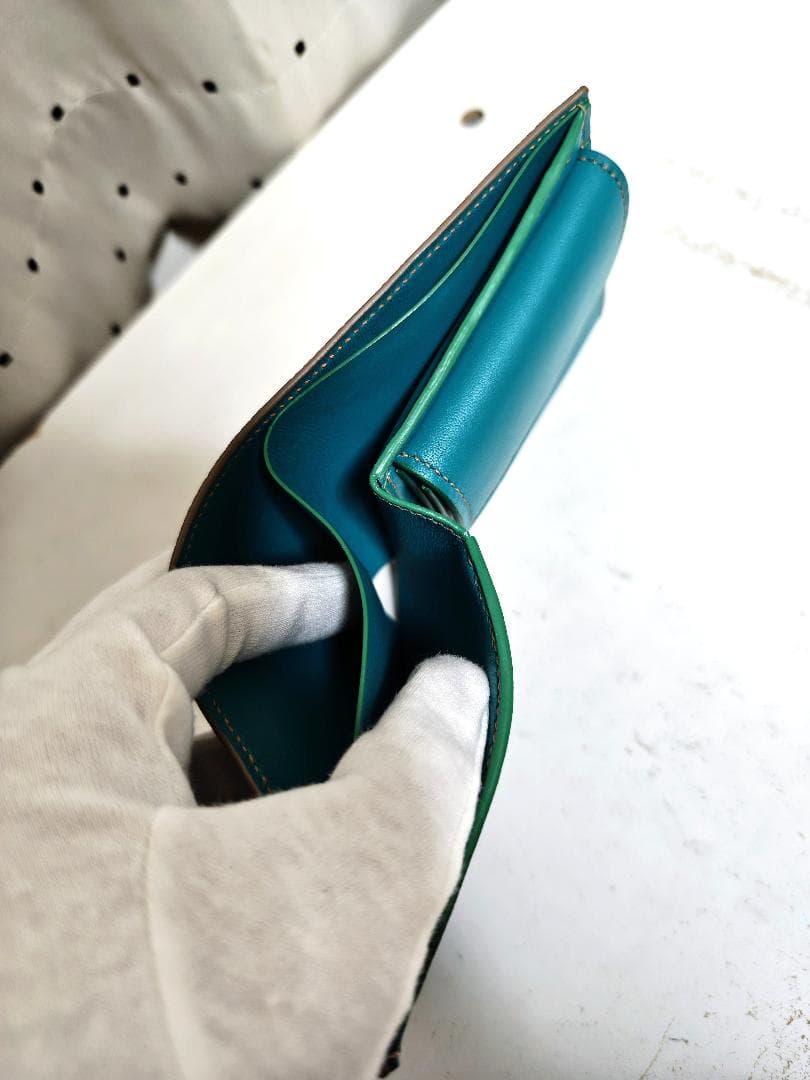 新品同様品 メゾンタクヤ T5 シュランケンカーフ 小銭入れ付き 二つ折り 財布