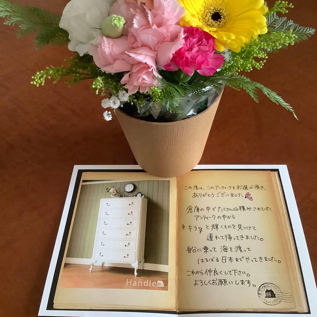 フランスアンティーク　ホワイトペイントのチェスト タンス