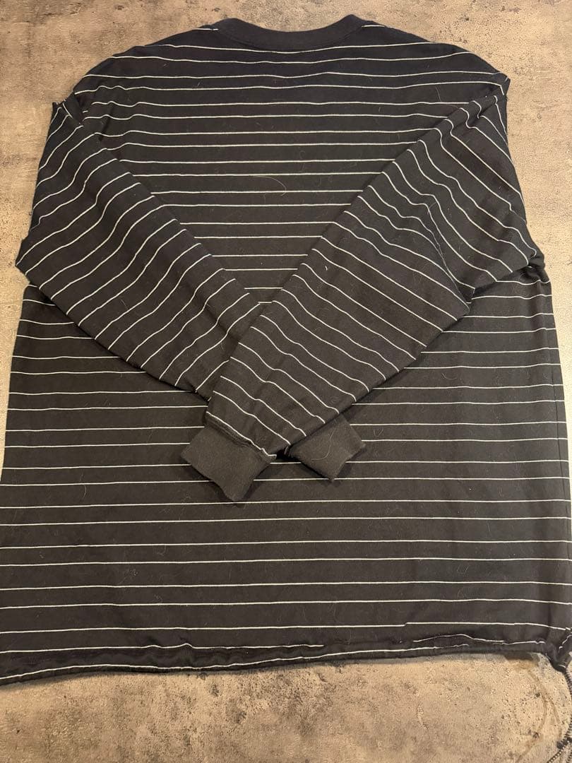 トップス OPTSTUFF DRAWSTRING BORDER LONG SLEEVET