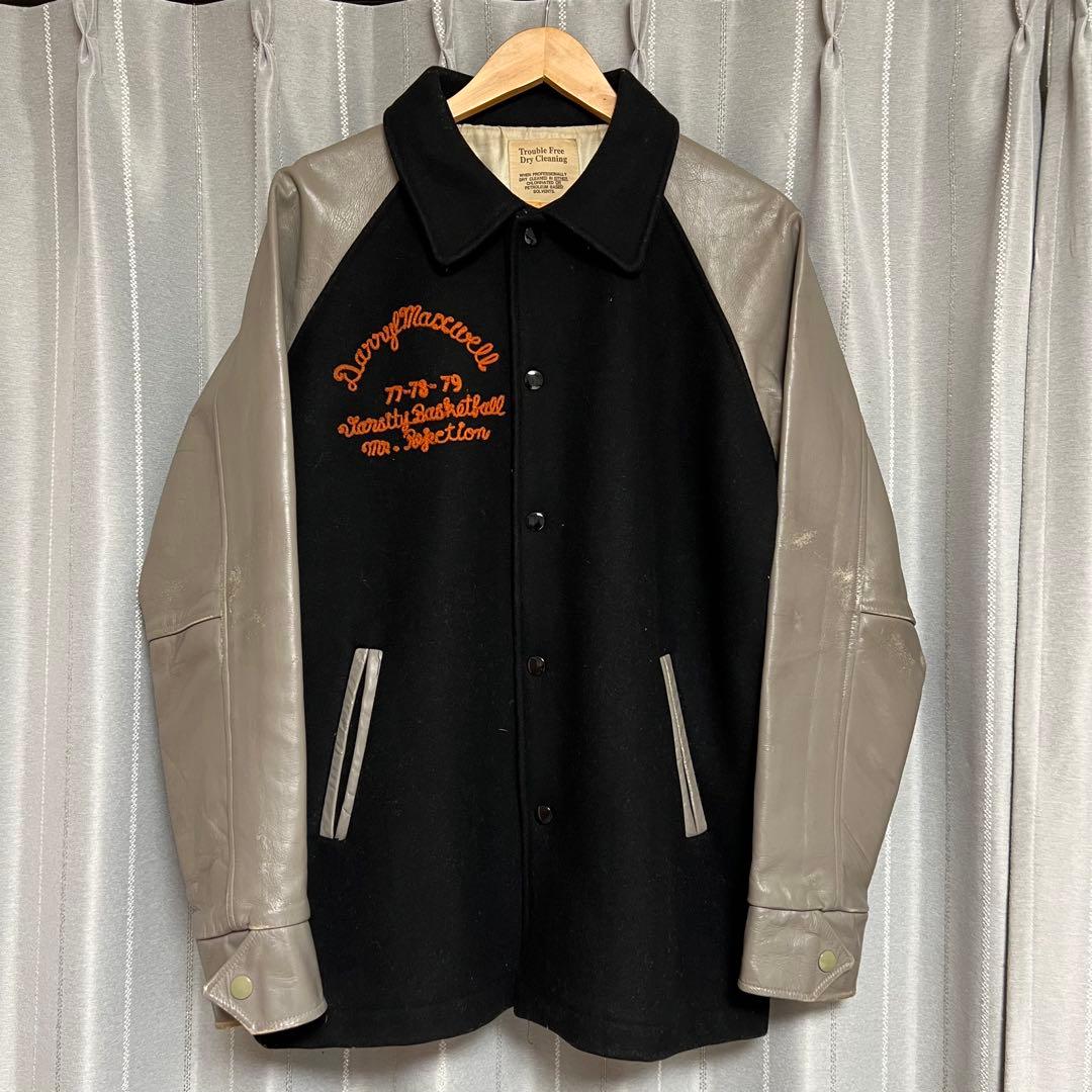 b*8様 HOUSTON バーシティジャケット 袖革 スタジャン ファラオコート