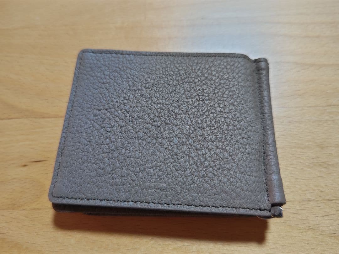 SLOW グレー レザー マネークリップ　beams別注