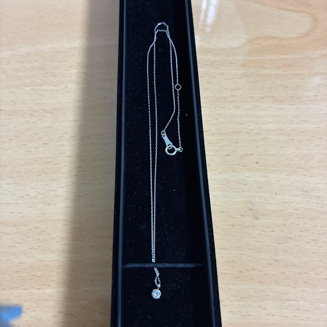 み*ー様 PT 天然ダイヤモンド 0.1ct 6本爪 プラチナネックレス