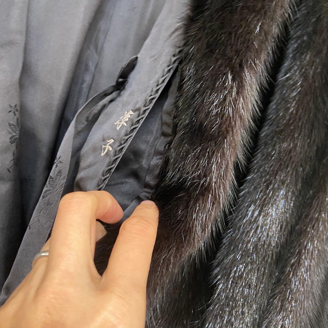 美品⭐️岐阜毛被　GIFUMOUHI リアルファーコート　ブラック