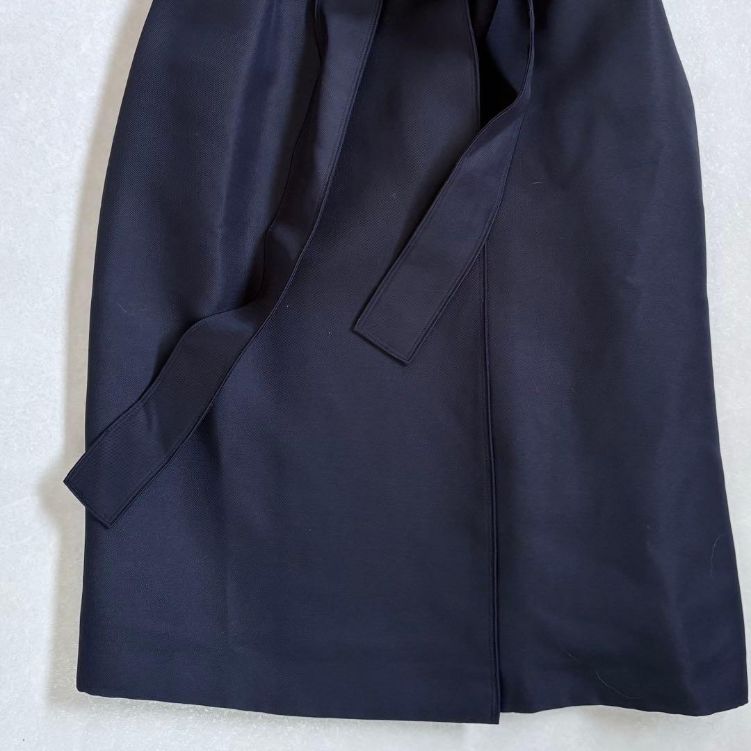 極美品 ノーブル　トリプルクロスラフチェスターコート　ネイビー　36