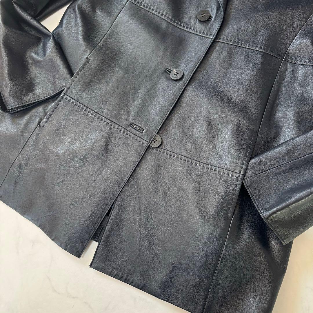 ✨極美品✨アクアスキュータム ラムレザー コート 中綿キルティングライナー L