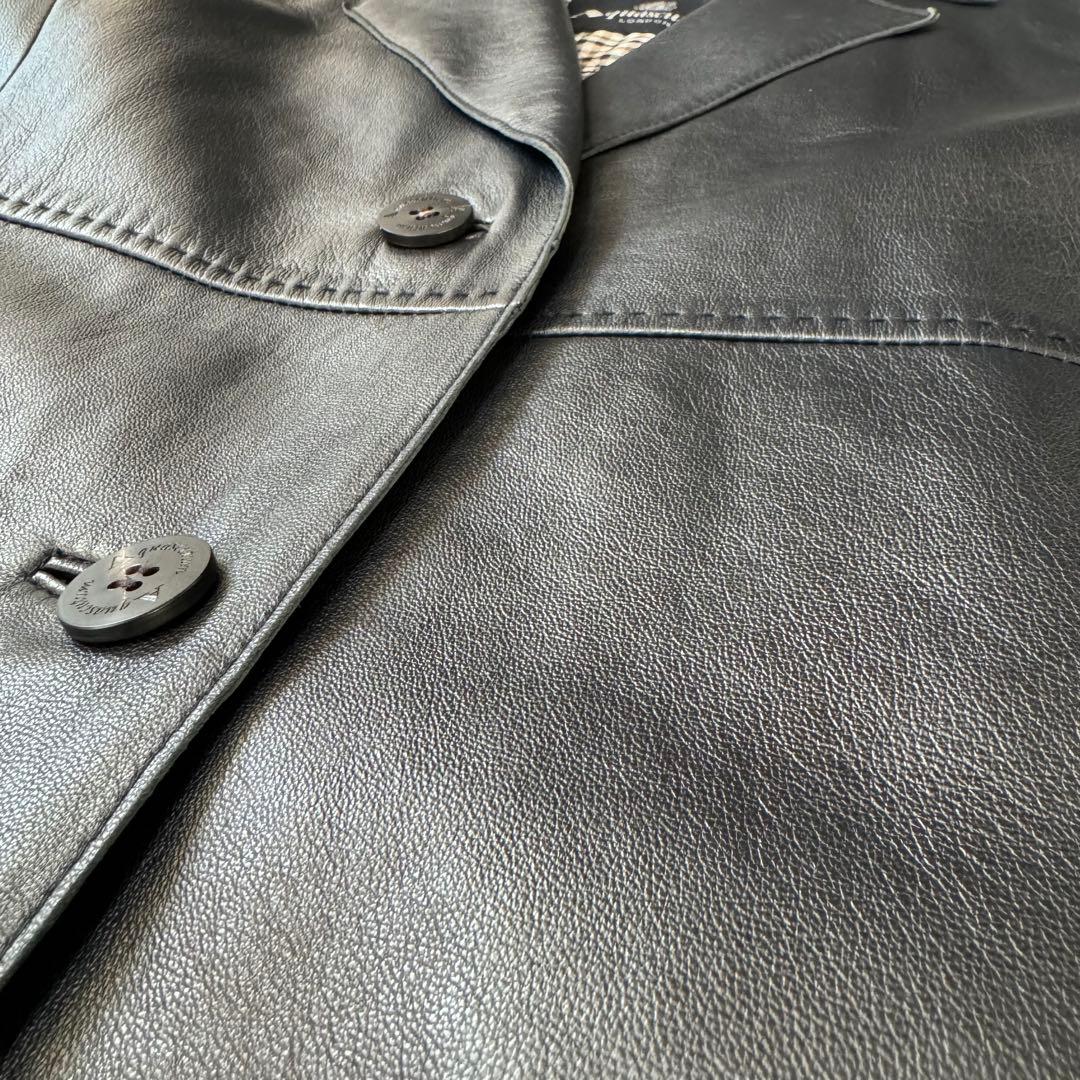 ✨極美品✨アクアスキュータム ラムレザー コート 中綿キルティングライナー L