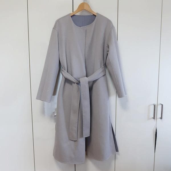 みにもも ROSSO■リバーシブルウールヤクノーカラーリバーコート