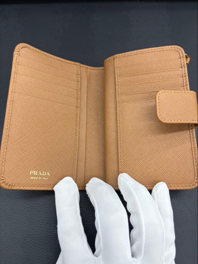 【新品未使用】PRADA プラダ サフィアーノレザー 二つ折り財布 1ML225