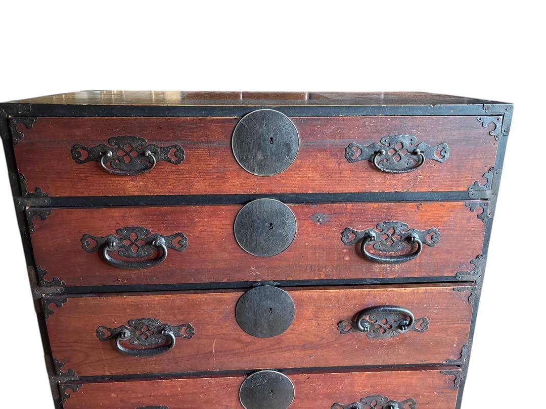 木製箪笥 引き出し昭和レトロ 古家具 5段引き出し箪笥 和箪笥 ビンテージ