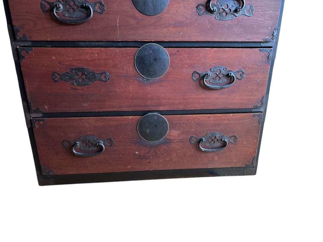 木製箪笥 引き出し昭和レトロ 古家具 5段引き出し箪笥 和箪笥 ビンテージ