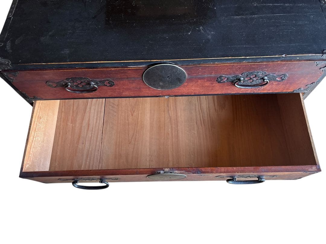 木製箪笥 引き出し昭和レトロ 古家具 5段引き出し箪笥 和箪笥 ビンテージ