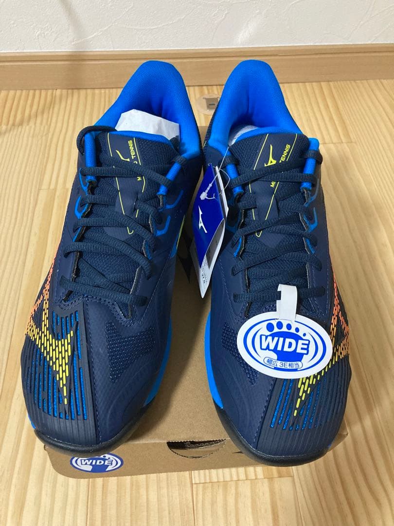 未使用27㎝ ミズノ テニス ウェーブエクシードライト2 WIDE OC