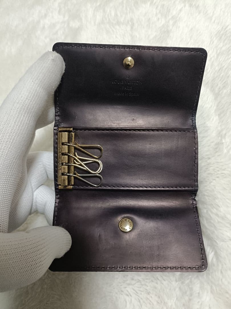 (kさま専用) ルイヴィトン 黒 モノグラム ヴェルニ キーケース 4連
