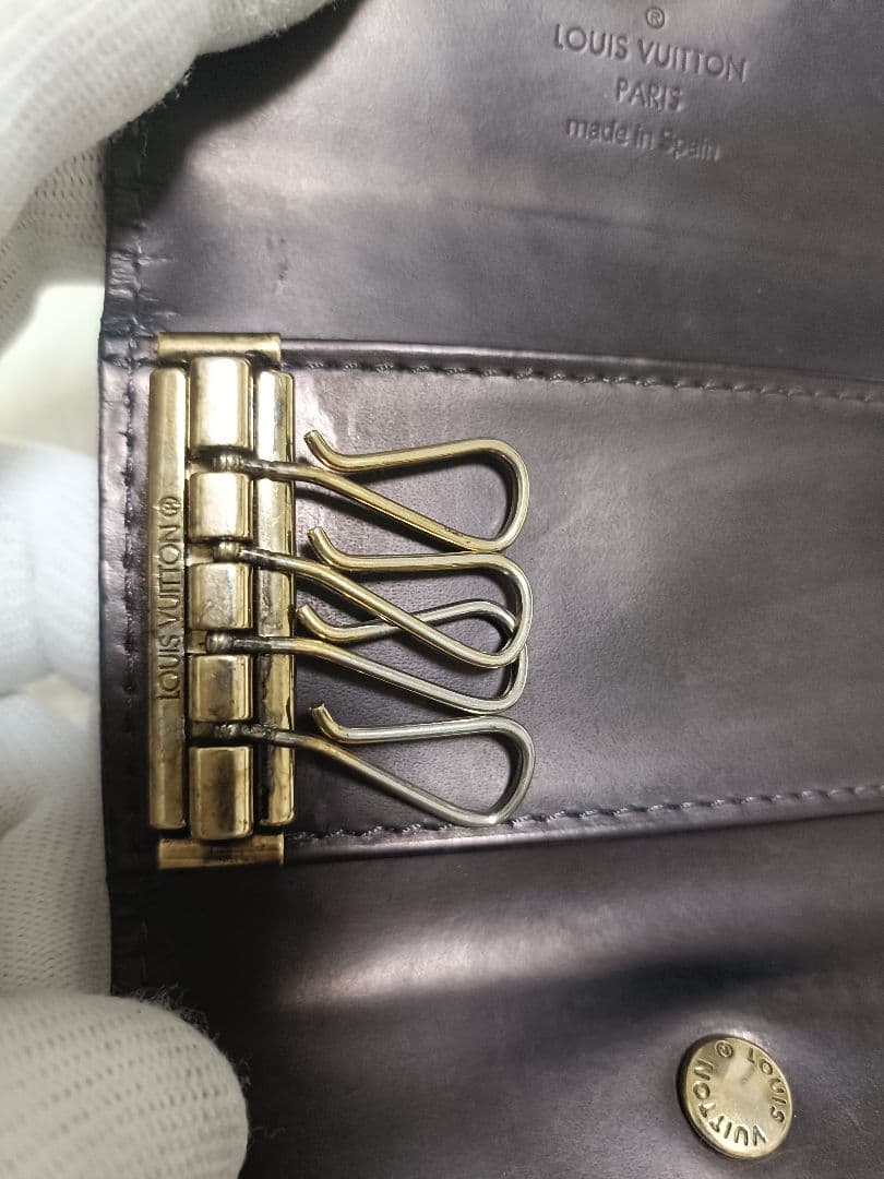 (kさま専用) ルイヴィトン 黒 モノグラム ヴェルニ キーケース 4連