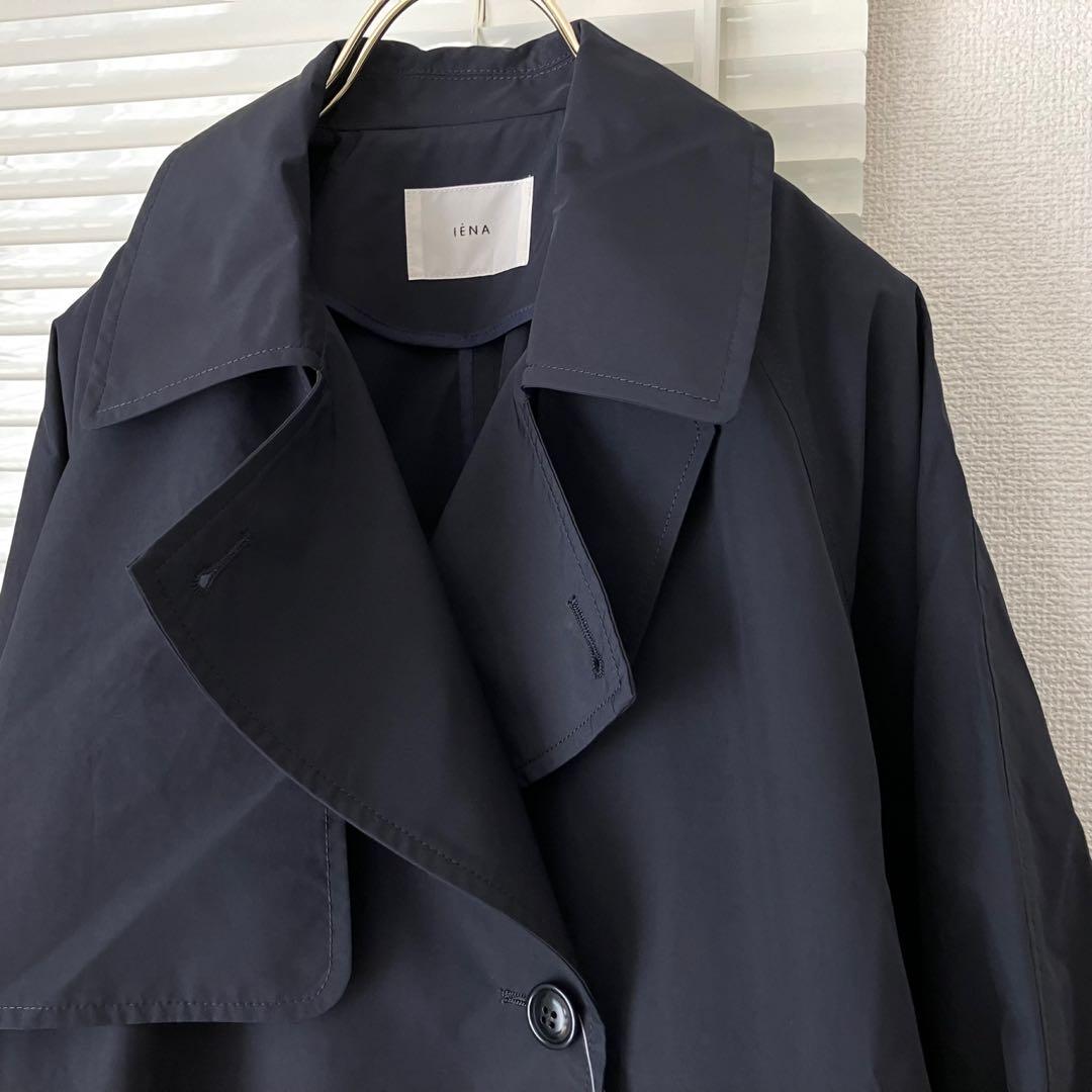 【新品】【2024SS】IENA PE/ポプリンオーバートレンチコート ネイビー