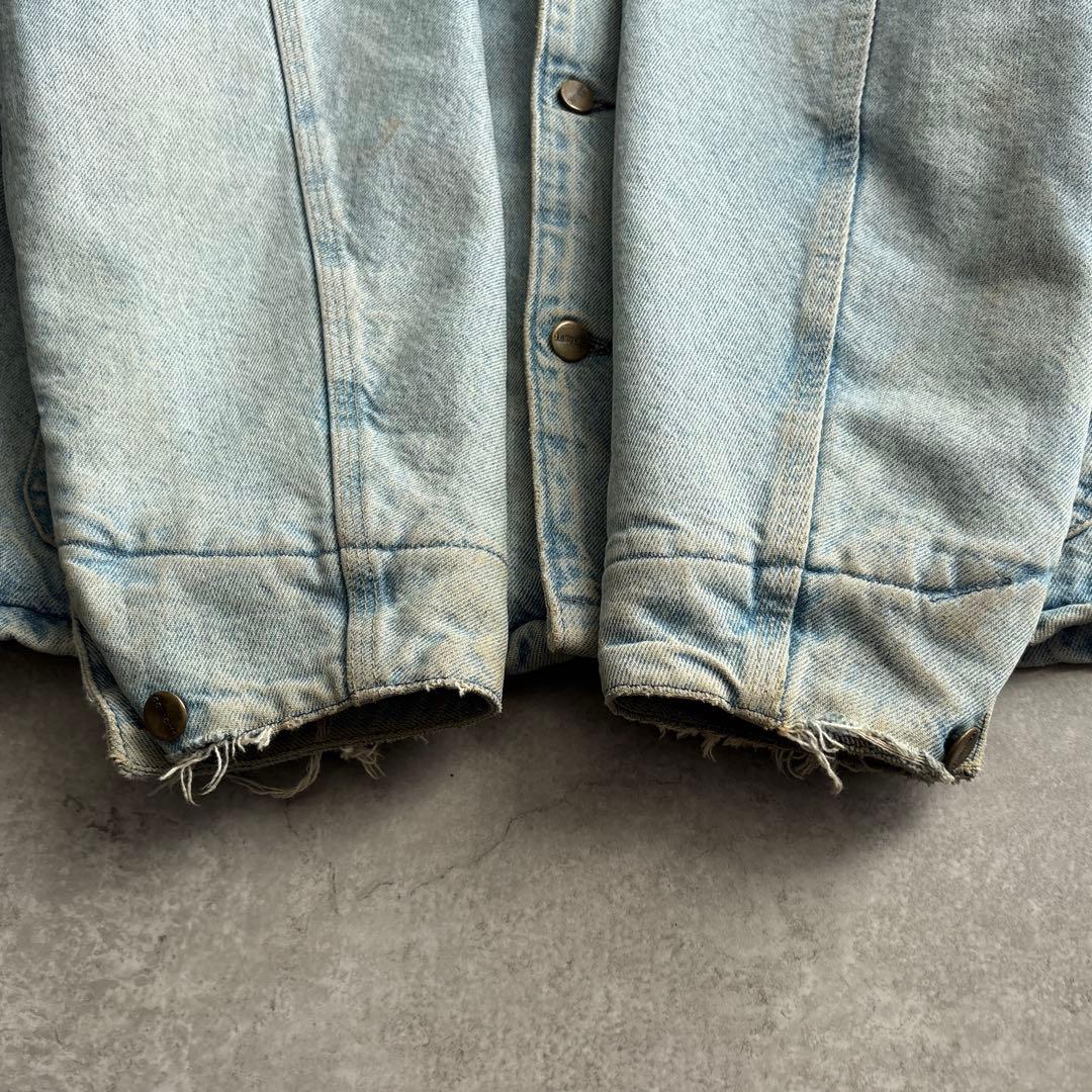 90's/USA製/carhartt【L】デニム チョアコート 襟コーデュロイ