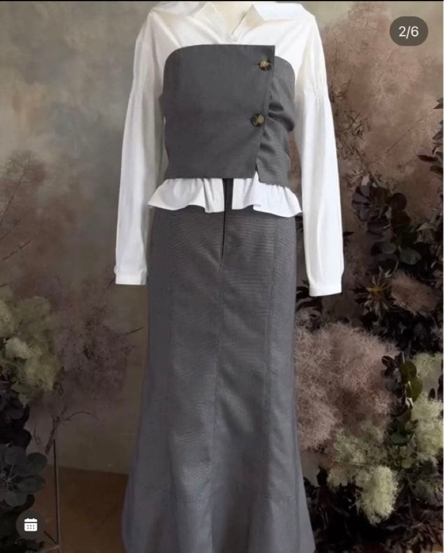 新品her lip to carette docking shirt dress