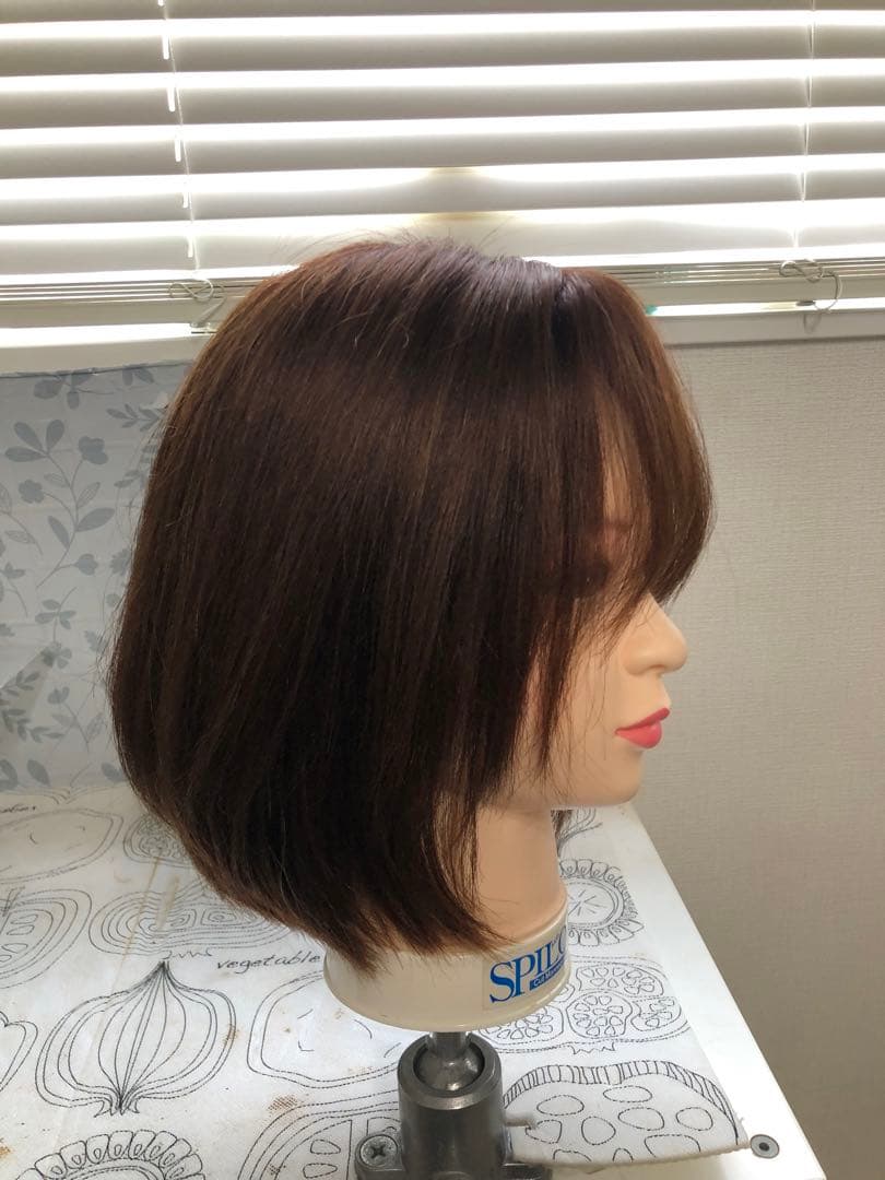 人毛100% ショートボブスタイル　ブラウン　未使用