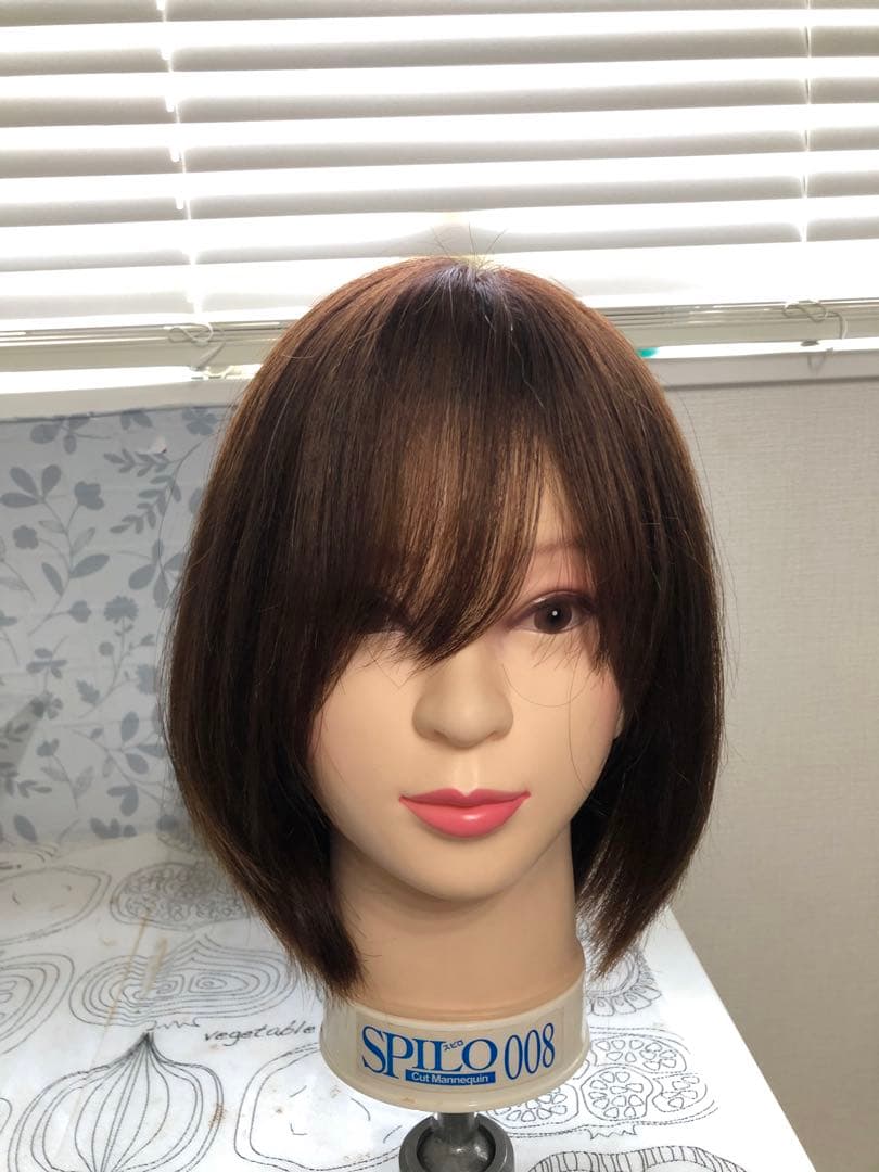 人毛100% ショートボブスタイル　ブラウン　未使用